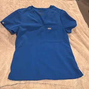 FIGS Small Catarina one pocket scrub top ROYAL BLUE